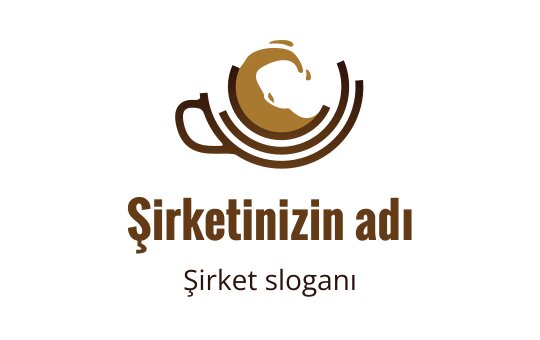 Sıcak tonlarda kıvrılan buharla şık kahve fincanı logo tasarımı