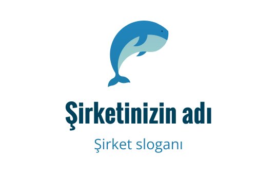 Mavi ve yeşil tonlarında eğlenceli yunus logo tasarımı