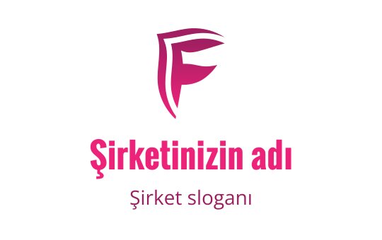 Modern tasarıma sahip cesur pembe "F" harfi logo