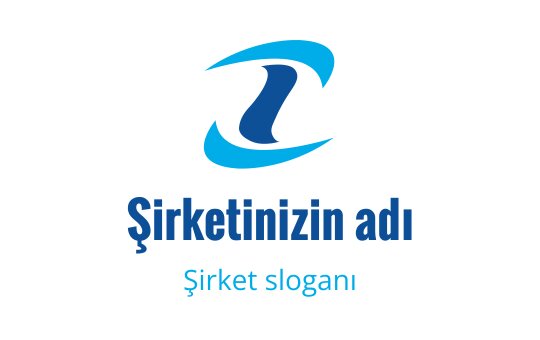 Modern mavi ve turkuaz logo tasarımı, soyut şekiller ve akıcı hatlarla
