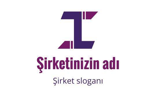 Mor ve pembe tonlarında stilize edilmiş "L" harfi içeren modern logo tasarımı