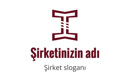 Bordo renkte stilize edilmiş "I" harfi içeren cesur logo tasarımı