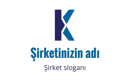 Modern mavi ve yeşil logo tasarımı, stilize edilmiş K harfi içeriyor