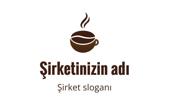 Buhar ve kahverengi tonlarla kahve fincanı logo tasarımı