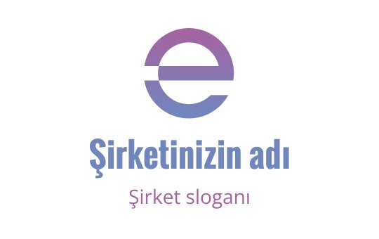Gradient renklerde stilize edilmiş 'e' harfi içeren modern logo tasarımı