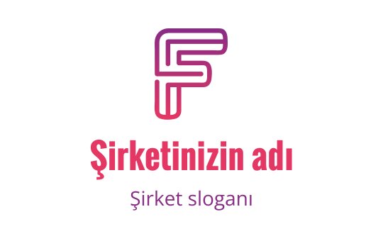 Gradient pembe ve mor tonlarında stilize edilmiş F harfi içeren modern logo tasarımı