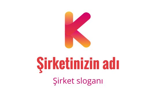 Canlı renklerde stilize edilmiş K harfi içeren modern gradyan logo tasarımı