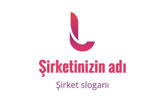Pembe tonlarında stilize edilmiş "L" harfi içeren modern logo tasarımı