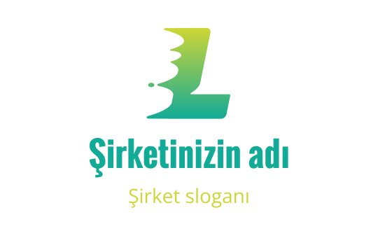 Yeşil ve mavi gradyanla stilize edilmiş modern logo tasarımı