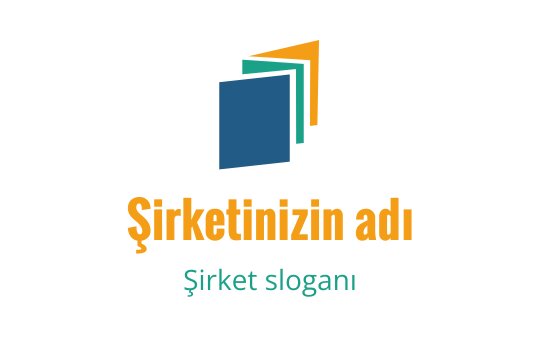 Mavi ve turuncu karelerin üst üste geldiği modern logo tasarımı