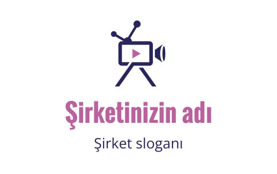 Oynatma düğmesi olan bir video kamerası içeren yaratıcı logo tasarımı