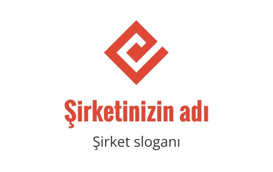 Kırmızı elmas şekli içeren modern geometrik logo tasarımı