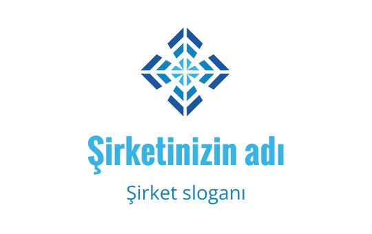 Ok motifleriyle modern mavi geometrik logo tasarımı