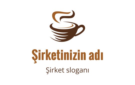 Sıcak kahverengi tonlarında buharla modern kahve fincanı logo tasarımı