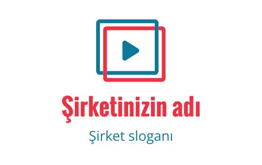 Üst üste binen kareler içinde bir oynatma butonu bulunan modern logo tasarımı