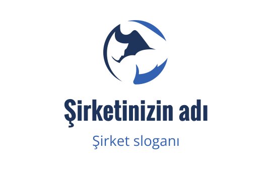 Modern mavi dairesel logo tasarımı, soyut dalga unsurlarıyla