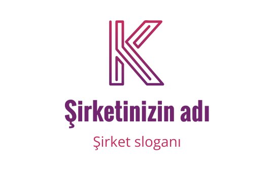 Gradient renklerde stilize edilmiş K harfi içeren modern geometrik logo tasarımı