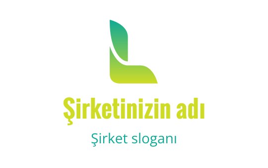 Şık bir yeşil yaprak ve L harfi içeren modern logo tasarımı