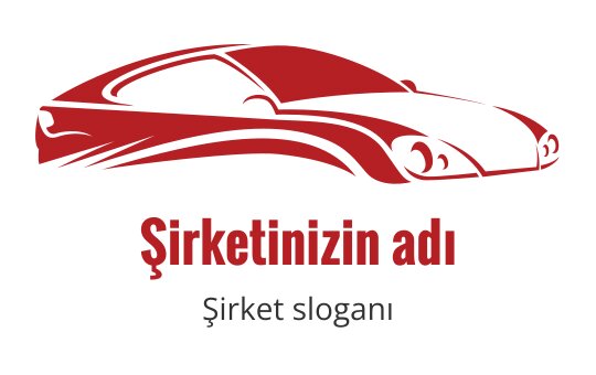 Dinamik hatlara ve cesur konturlara sahip şık kırmızı araba logosu tasarımı