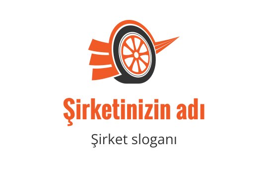 Hareket çizgileriyle stilize edilmiş lastik içeren dinamik logo tasarımı