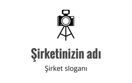 Tripod ve dairesel lens ile minimalist kamera logo tasarımı