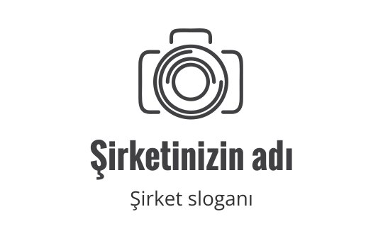 Dairesel lens ve kalın yazı ile minimalist kamera logo tasarımı