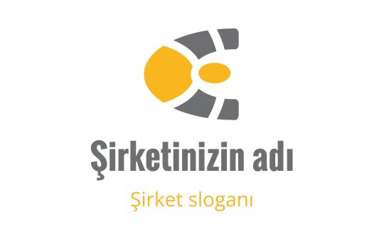 Sarı ve gri soyut şekil içeren modern logo tasarımı
