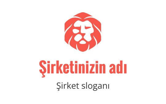 Kırmızı ve siyah renklerde cesur aslan başı logo tasarımı