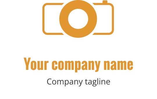 Şık, modern estetiğe sahip zarif altın kamera logo tasarımı