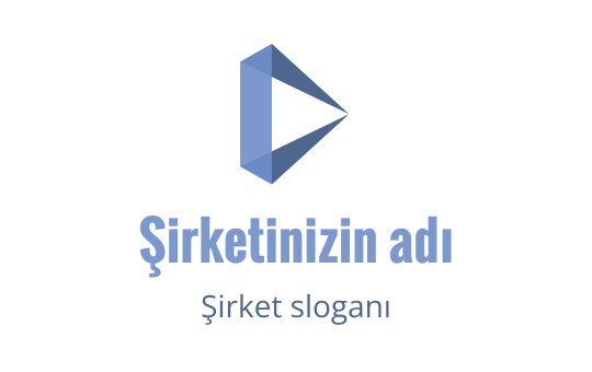 Üçgen şekil içeren modern mavi geometrik logo tasarımı
