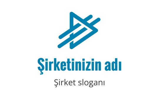 Üst üste binen üçgen şekiller ve çizgiler içeren dinamik mavi logo tasarımı
