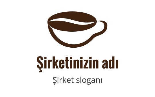 Sıcak kahverengi tonlarında minimalist tarzda kahve fincanı logo tasarımı
