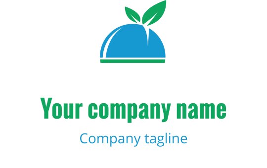 Modern mavi ve yeşil logo tasarımı, stilize edilmiş çanlar içeriyor