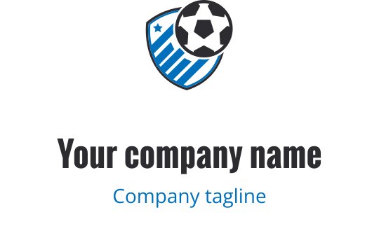 Modern gri ve yeşil logo tasarımı, stilize edilmiş bir futbol topu içeriyor