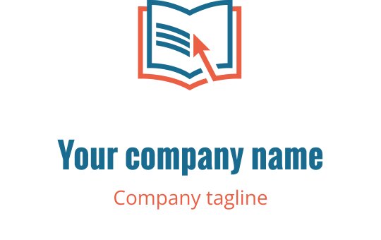 Okuyucu ve canlı renklerle modern açık kitap logo tasarımı
