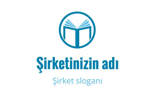 Dairesel çerçeve içinde açık bir kitap bulunan modern logo tasarımı
