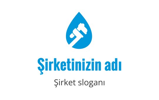 İçinde anahtar bulunan modern mavi su damlası logo tasarımı