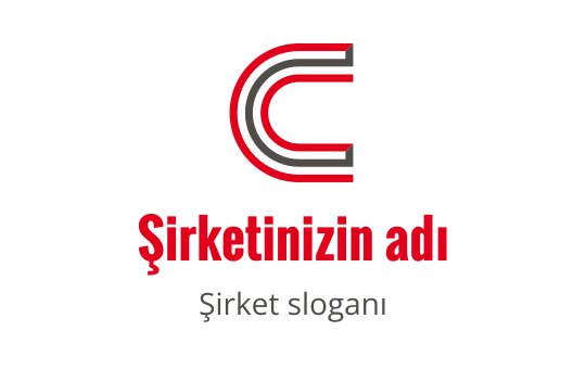 Kırmızı ve siyah stilize edilmiş C harfi içeren modern logo tasarımı