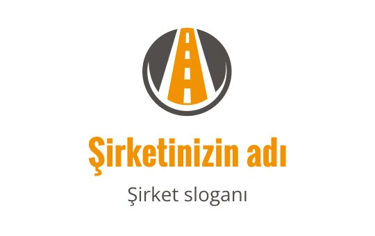 Dairesel şekil içinde stilize edilmiş bir yol içeren modern logo tasarımı