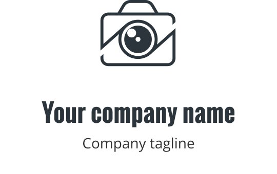 Dairesel lens ve şık hatlara sahip modern kamera logo tasarımı