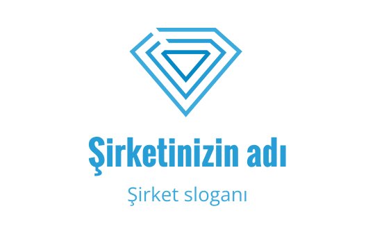 Katmanlı geometrik şekillerle modern mavi elmas logo tasarımı