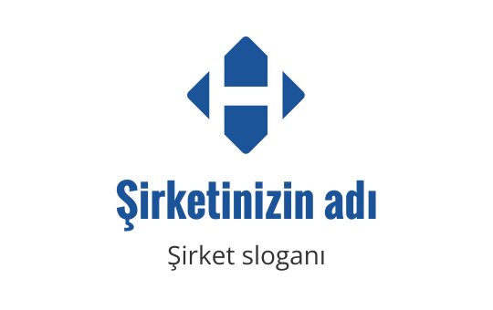 Modern mavi logo tasarımı, geometrik şekillerle stilize edilmiş H harfi içeriyor