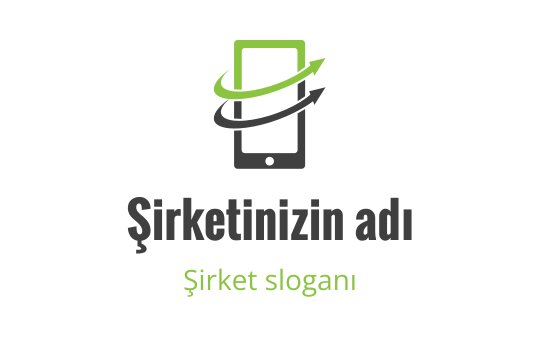 Dinamik yeşil vurgulara sahip modern logo tasarımı, akıllı telefon içeriyor