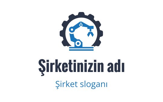 Dişli şeklinde bir robot kolu içeren modern logo tasarımı