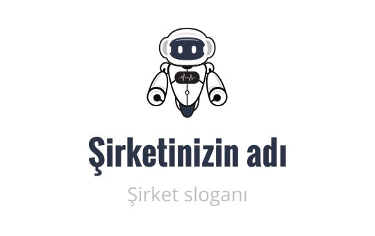 Samimi bir ifadeye sahip, cesur tipografiyle eğlenceli robot logo tasarımı