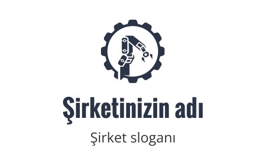 Dişli şeklinde bir robot kolu içeren modern logo tasarımı