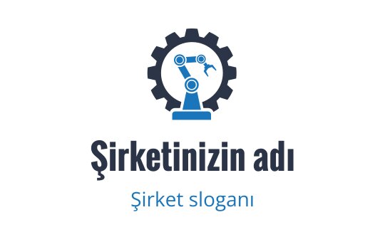 Dişli şeklinde bir robot kolu içeren modern logo tasarımı