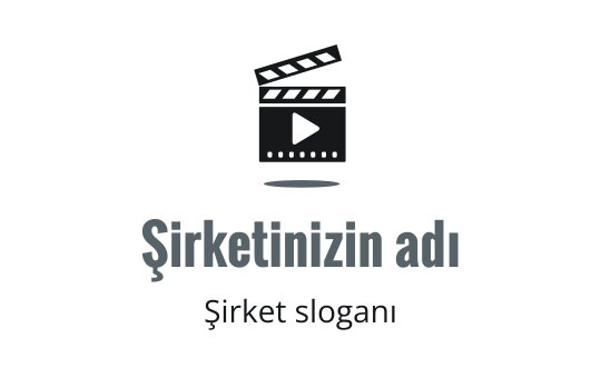Oyun butonu unsuru içeren modern film klaketi logo tasarımı
