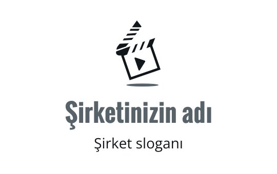Oyun butonu unsuru içeren yaratıcı film klaketi logo tasarımı