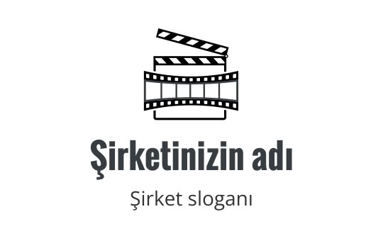 Kalın metnin üzerinde yer alan kavisli bir çizgi ile temiz logo tasarımı